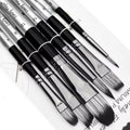 6pcs Professional Artist Paint Brush Set - Different Tips - Round, Filbert, Flat, Angle for Acrylic, Oil, Watercolor Painting