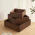 Black Walnut Wood Storage Box Hand Carved Bedroom Jewelry Organizer Modern Desktop Cosmetic Container