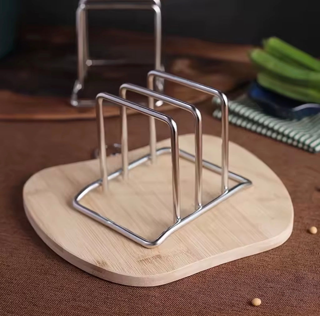 Stainless Steel Household Pot Lid Rack, Cutting Board Rack, Kitchen Cutting Board Storage Rack, Countertop Vegetable Board Rack